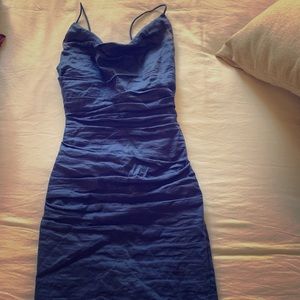 Blue knee length dress